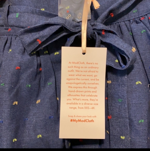 NWT ModCloth Chamboray Color Spec Midi Skirt - Picture 7 of 7